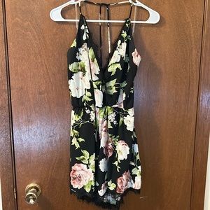 Floral, lacy romper.